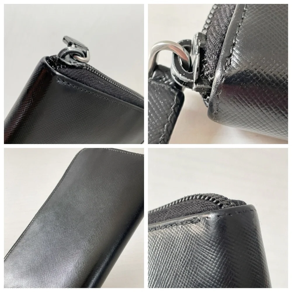 Authentic Prada Black Saffiano Leather Zip-Around Wallet - Picture 5 of 11